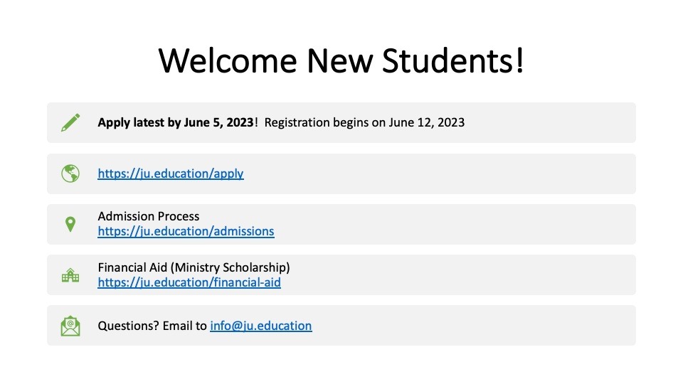 New Student Application Open for Summer/Fall Quarter 2023